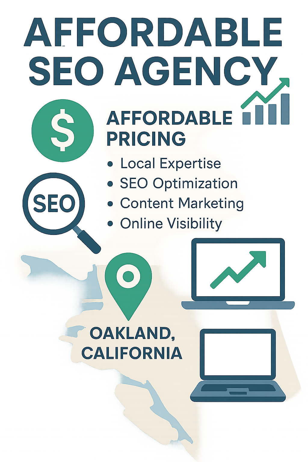 Overview of affordable SEO services offered by agencies in Oakland, California highlighting budget-friendly digital marketing solutions.